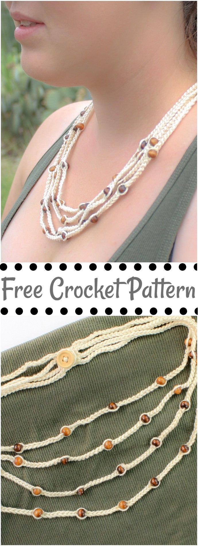 Bohemian Beaded Necklace Free Crochet Pattern