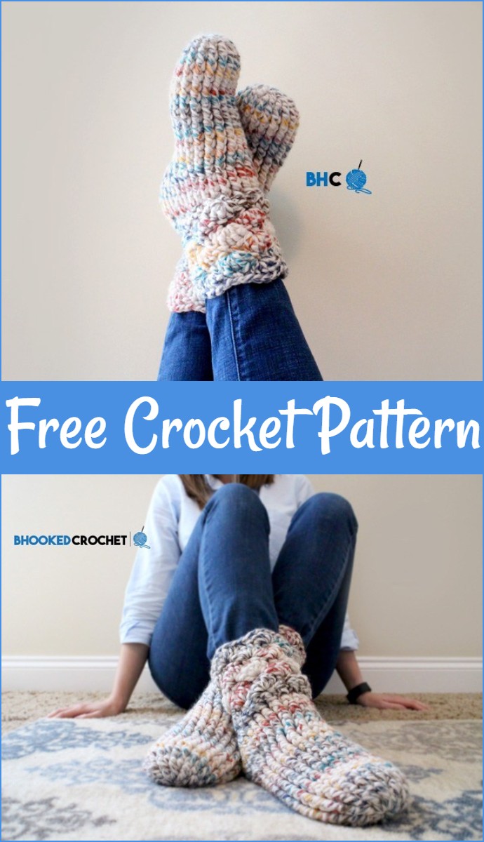 Cozy Free Crochet Slipper Socks