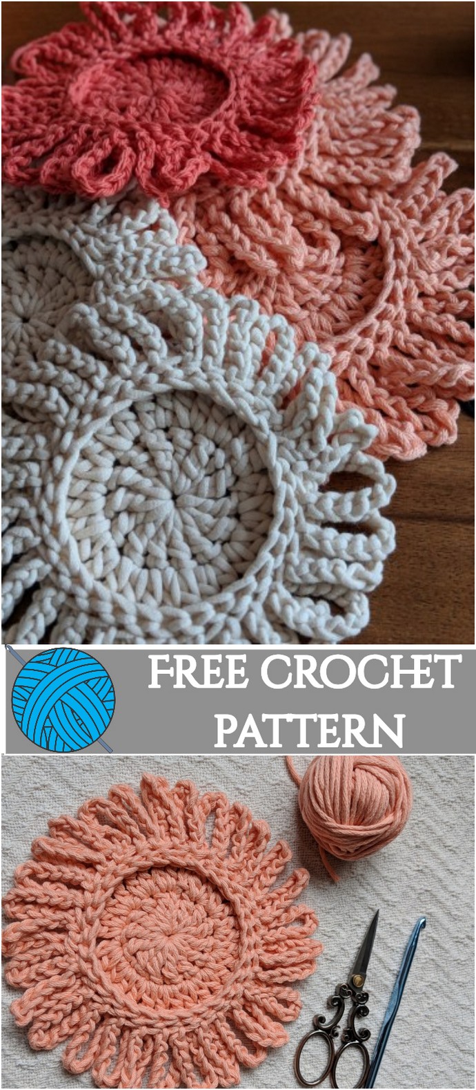 Crochet Coasters Free Pattern Diy Daisy Coasters