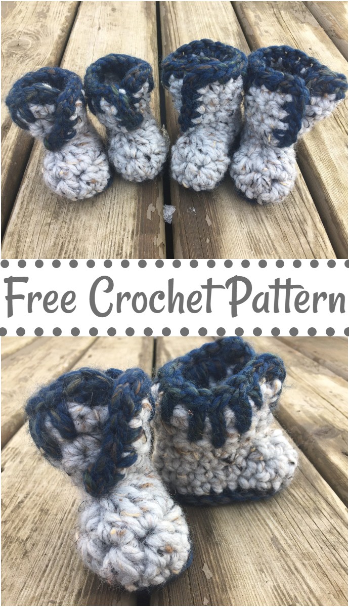 Easy Free Crochet Baby Booties