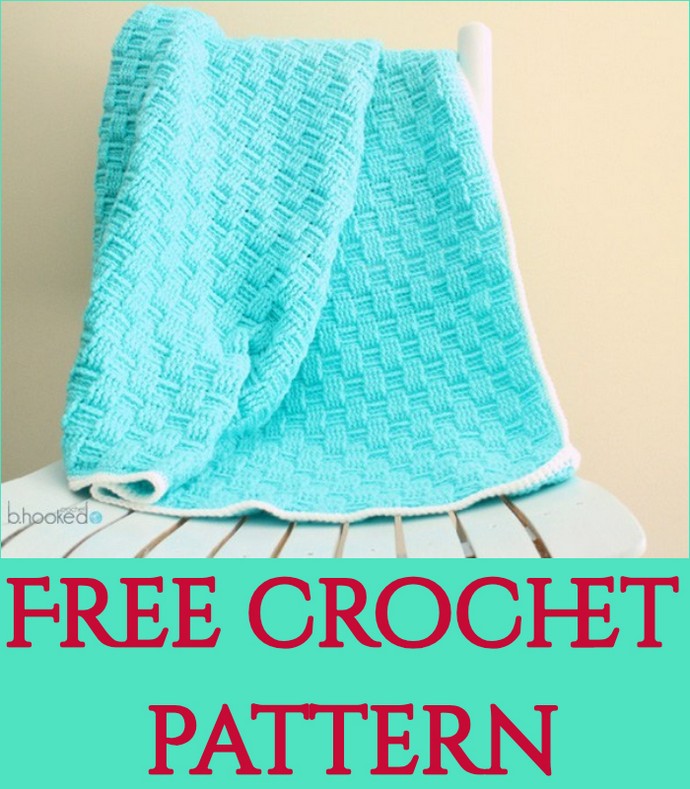 Free Crochet Basket Weave Baby Blanket