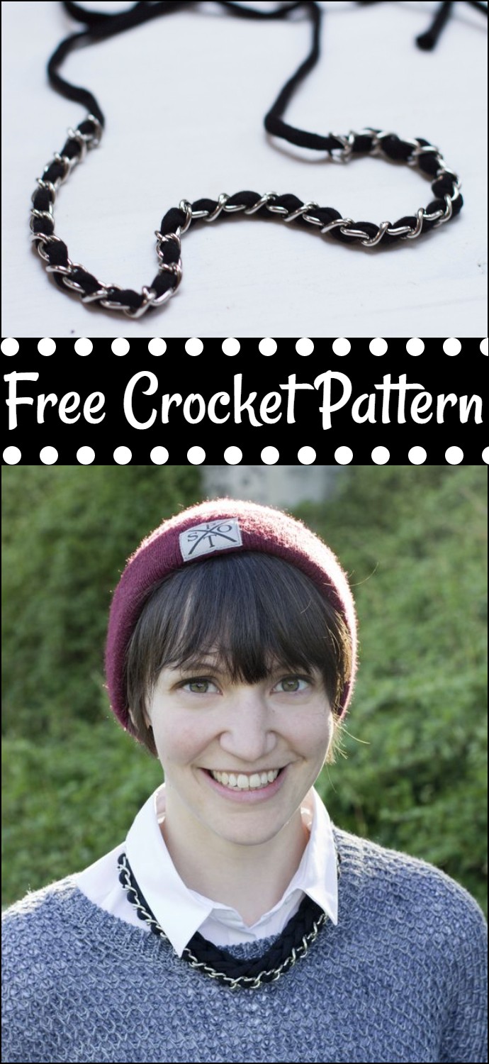 Free Crochet Chain Link Necklace