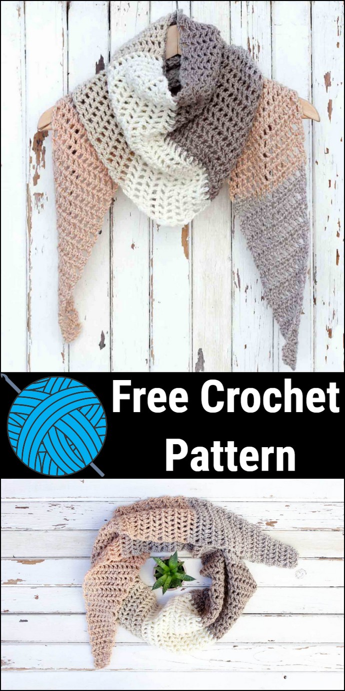 Free Crochet Desert Winds Scarf