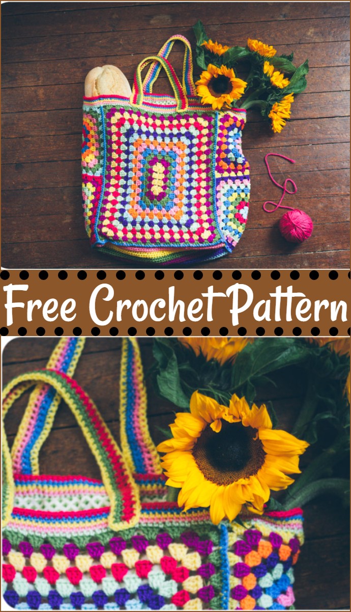 Free Crochet Granny Square Bag