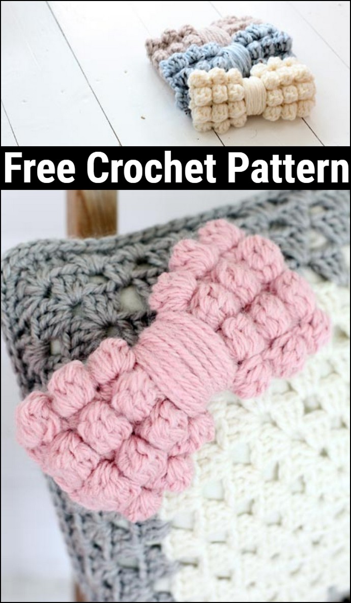 Free Crochet Pattern Chunky Bobble Bows