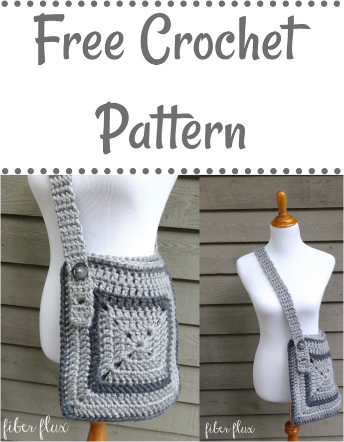 Free Crochet Pattern Cozy Messenger Bag