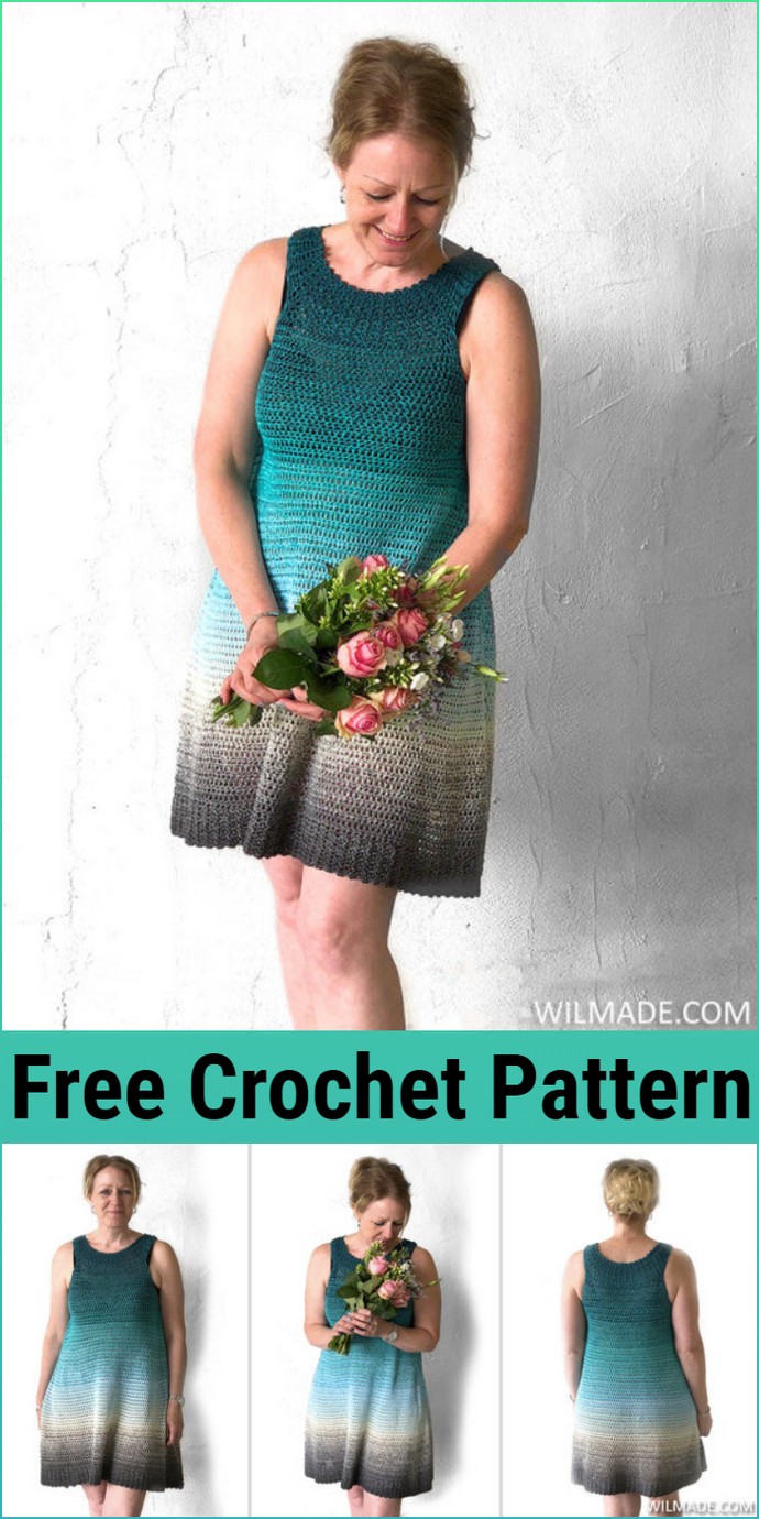 Free Crochet Simple Collar Dress