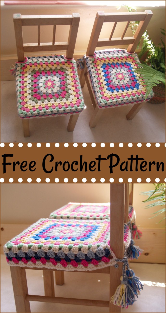 Happy Free Crochet Chair Covers