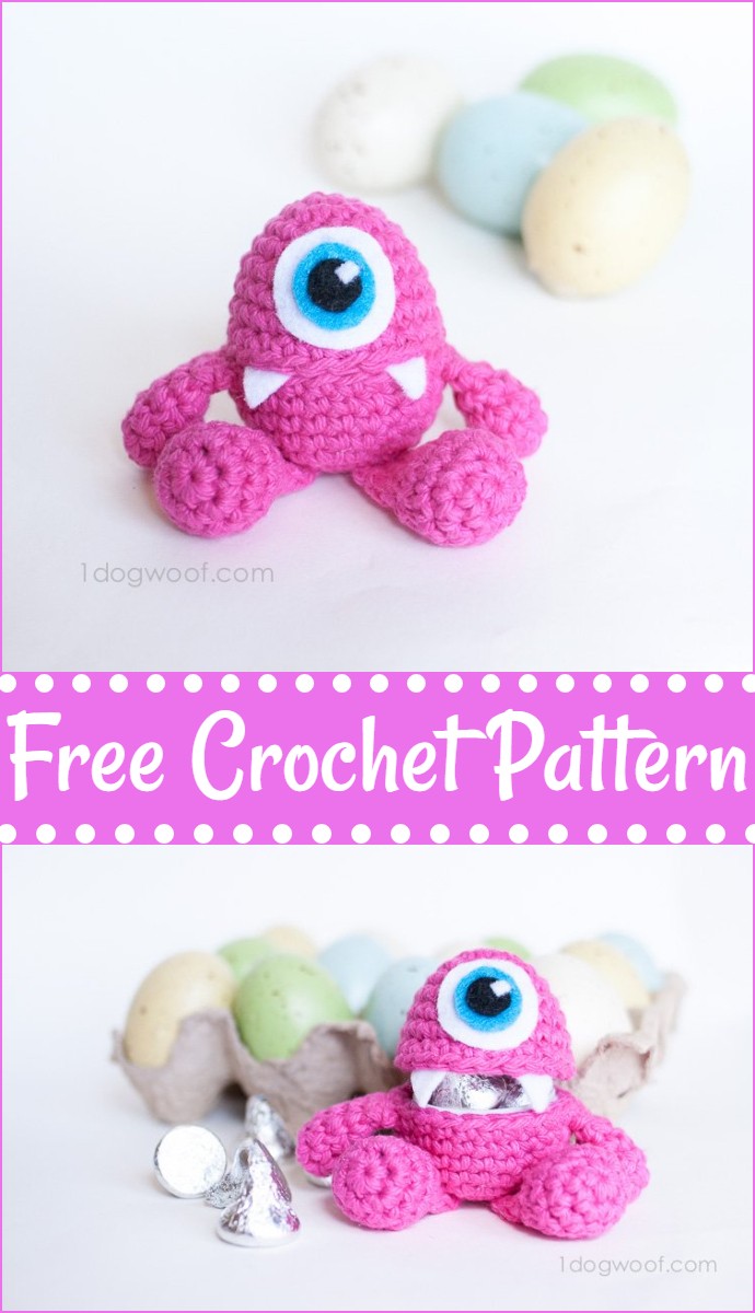 Little Monster Easter Egg Crochet Pattern