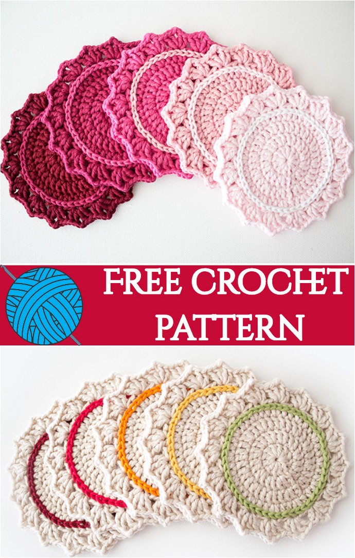 Make A Set Of Five Ombre Crocheted Coasters