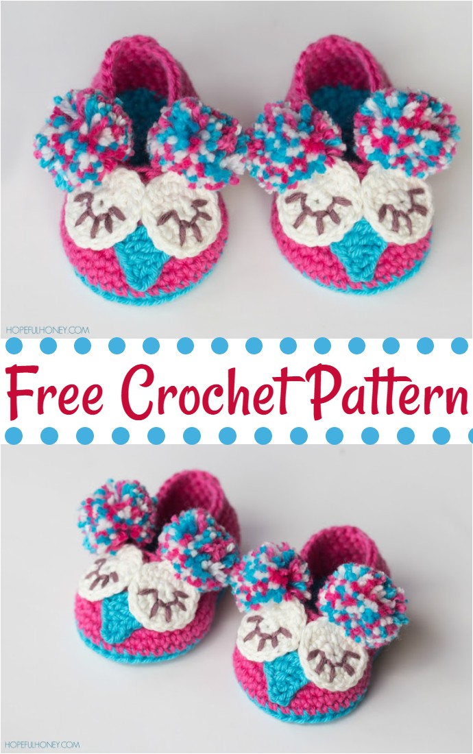 Owl Baby Booties Tassels Crochet Pattern