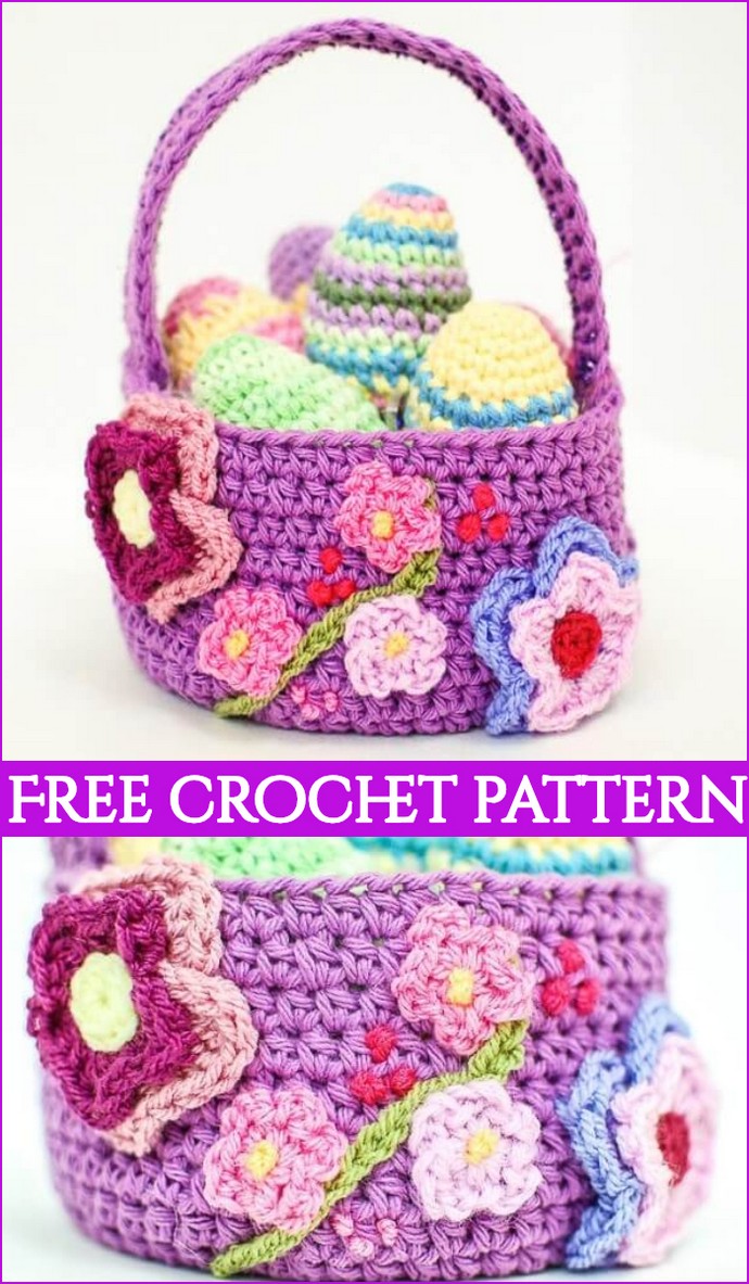 Spring Easter Basket Crochet Pattern