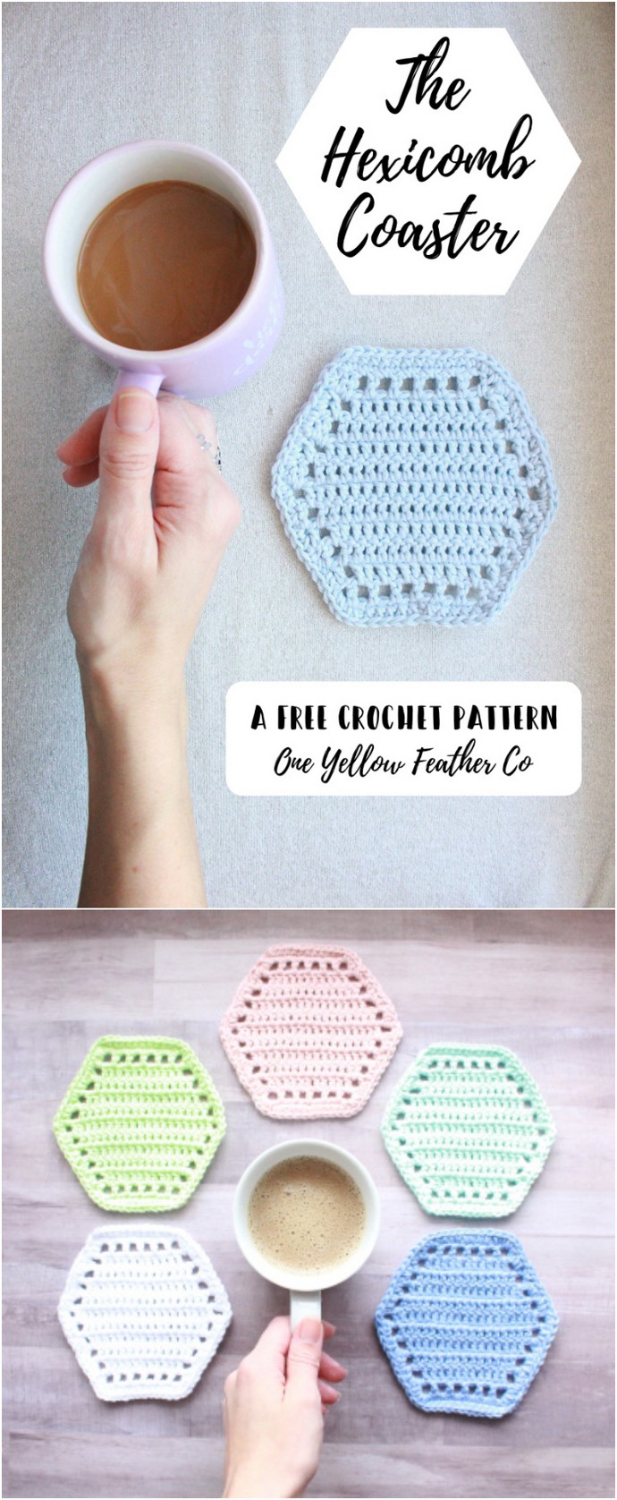 The Hexicomb Coaster Free Crochet Pattern