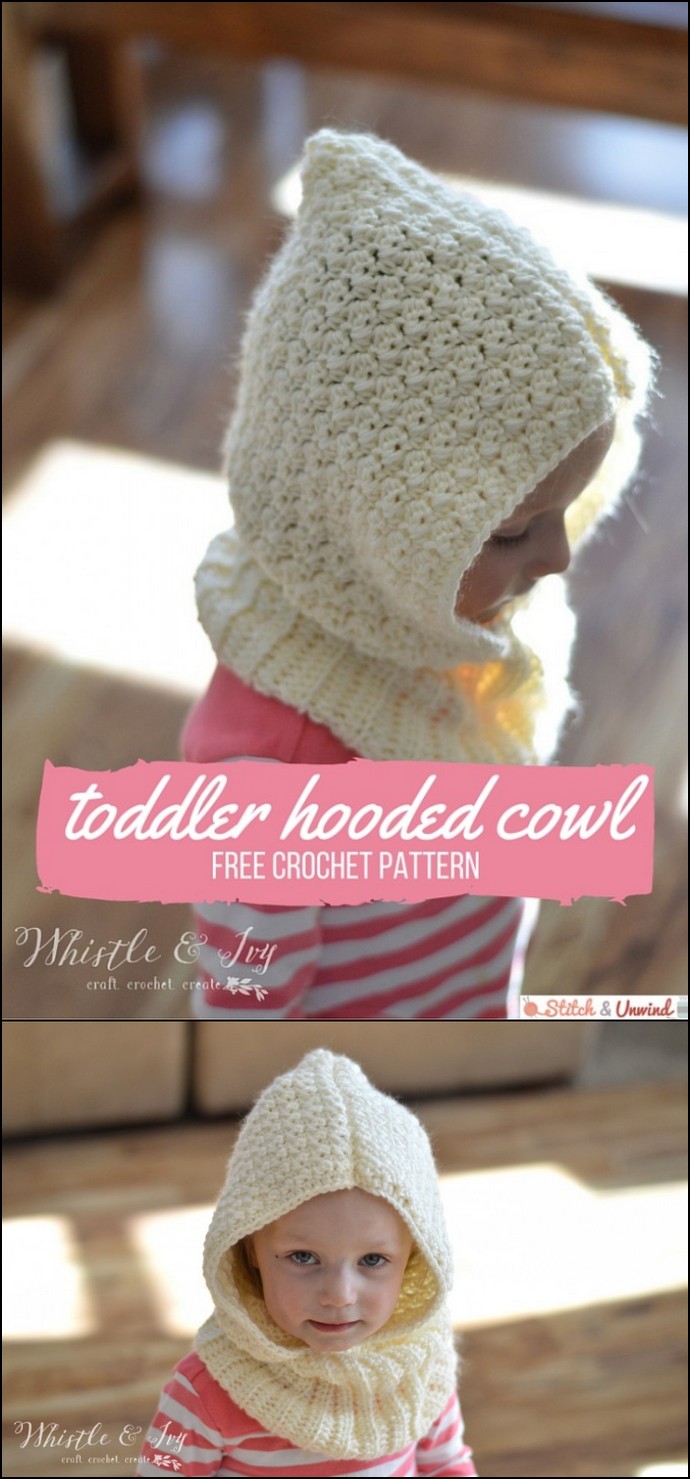 Toddler Hooded Cowl Crochet Pattern