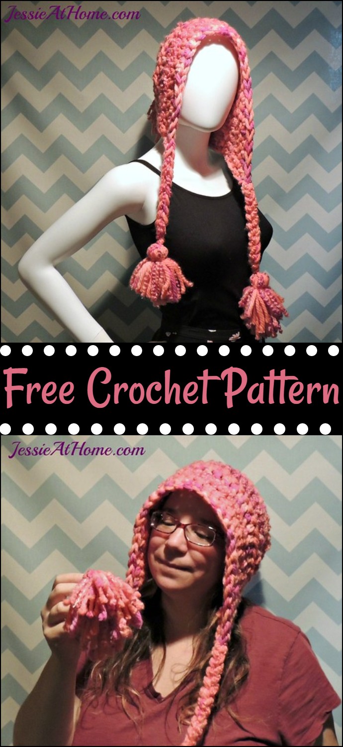 Warm Hug Hat With Tassels Crochet Pattern