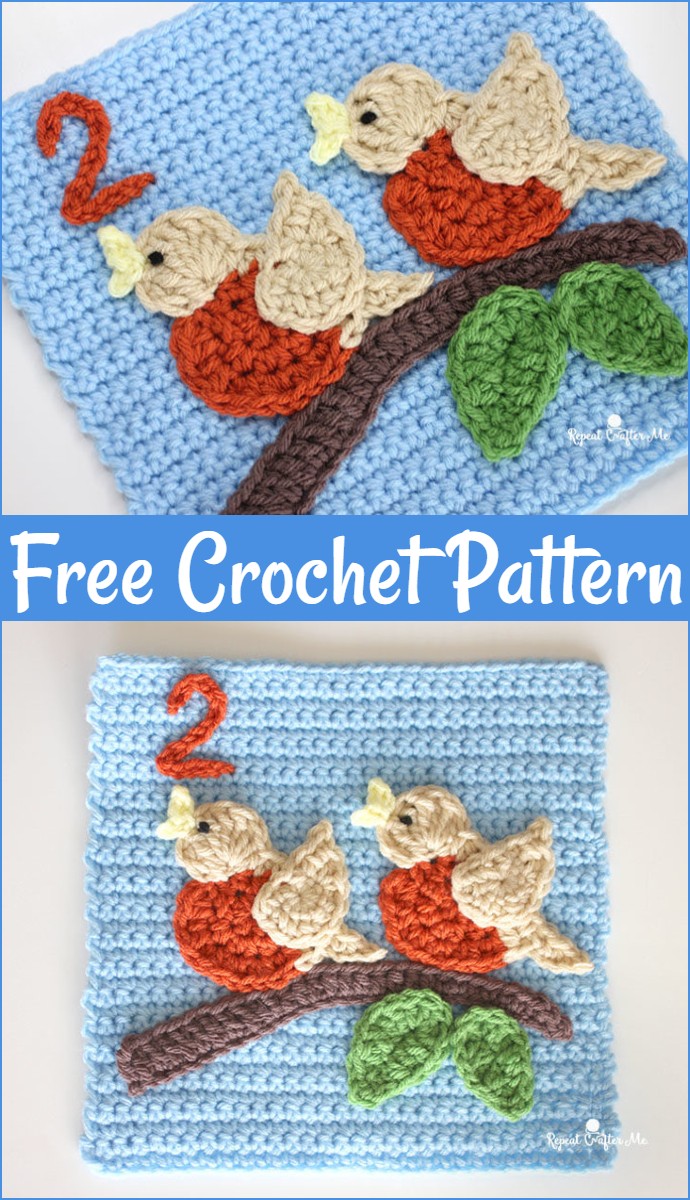 2 Birds Free Crochet Quiet