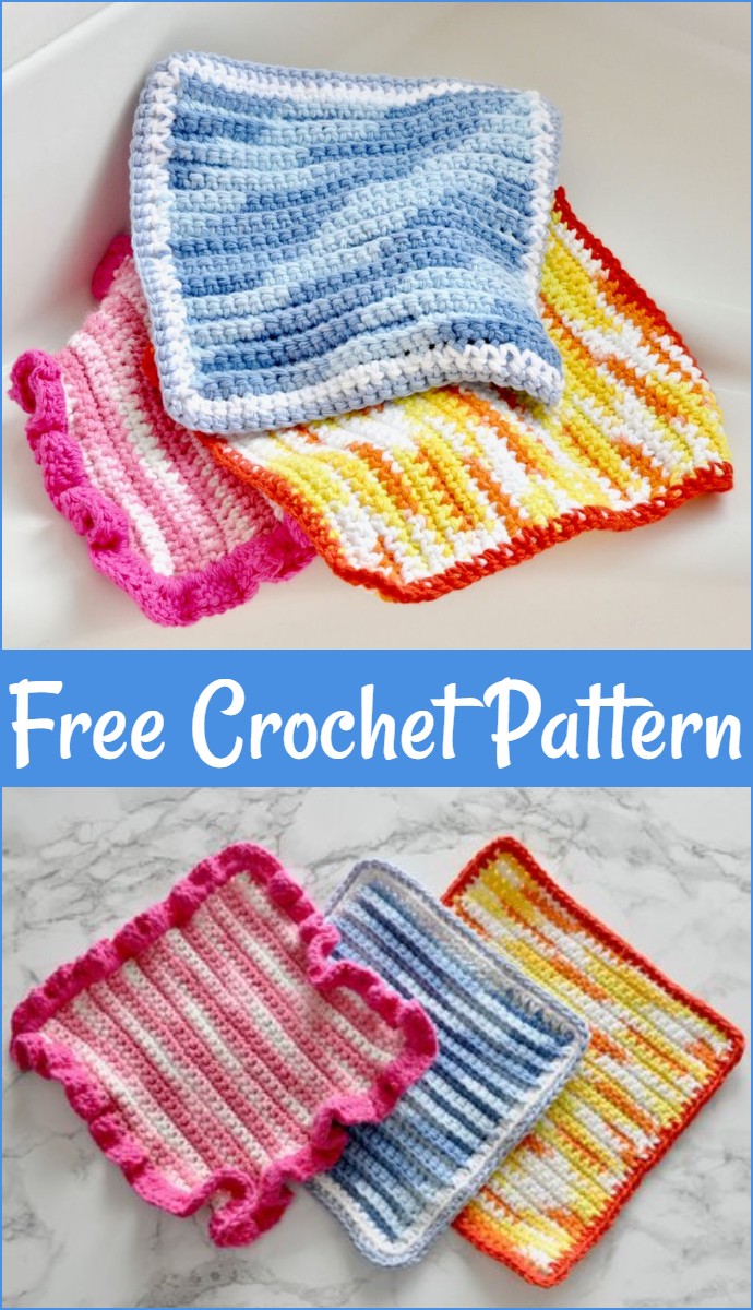 Easy Free Crochet Dishcloth