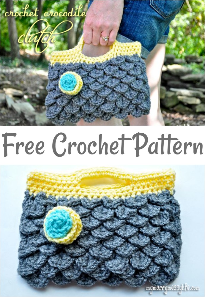 Free Crochet Crocodile Clutch Purse