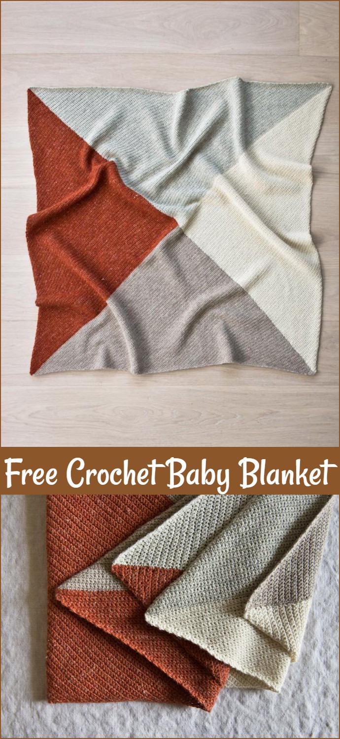 Free Crochet Four Points Baby Blanket