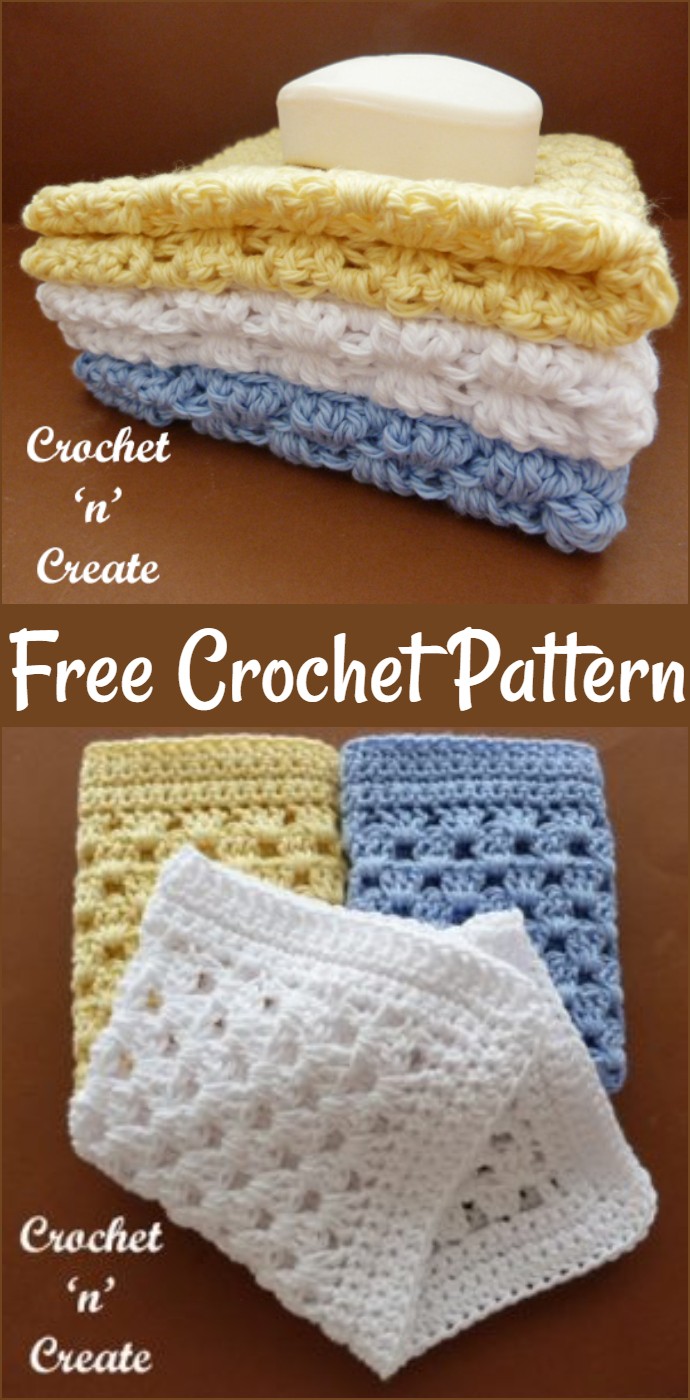 Free Crochet Granny Washcloth