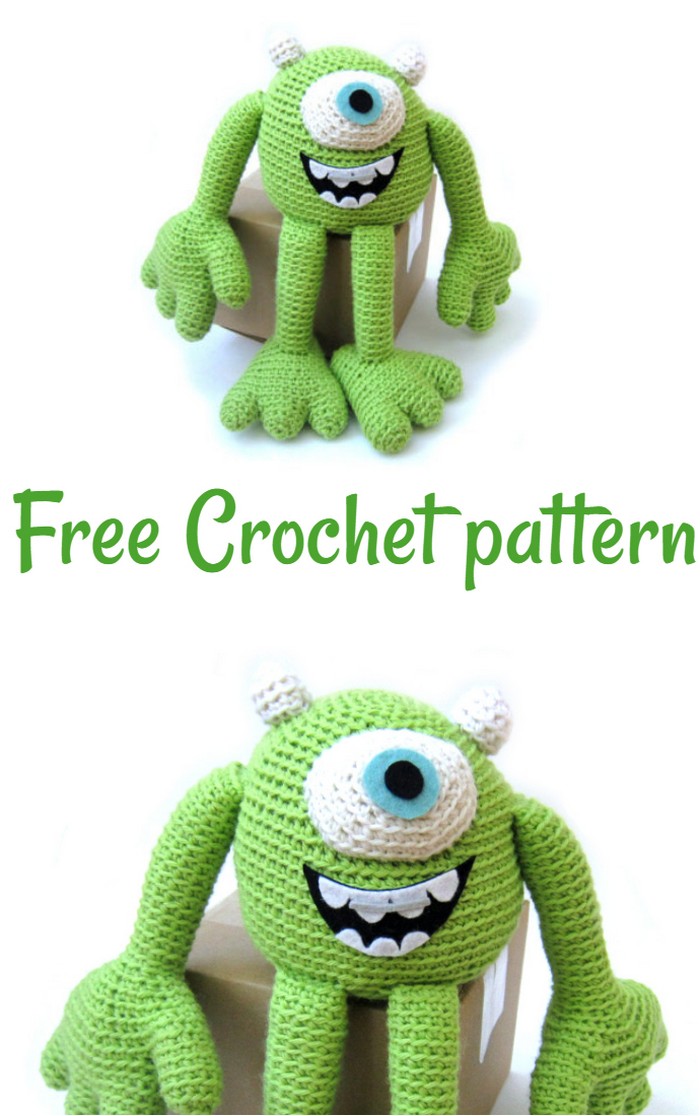 Free Crochet Mike The Monster