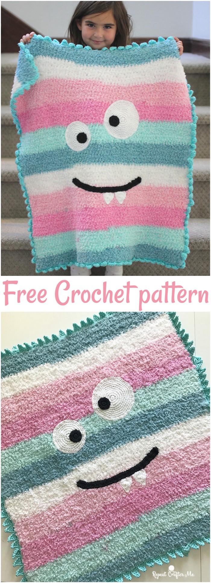 Free Crochet Monster Blanket