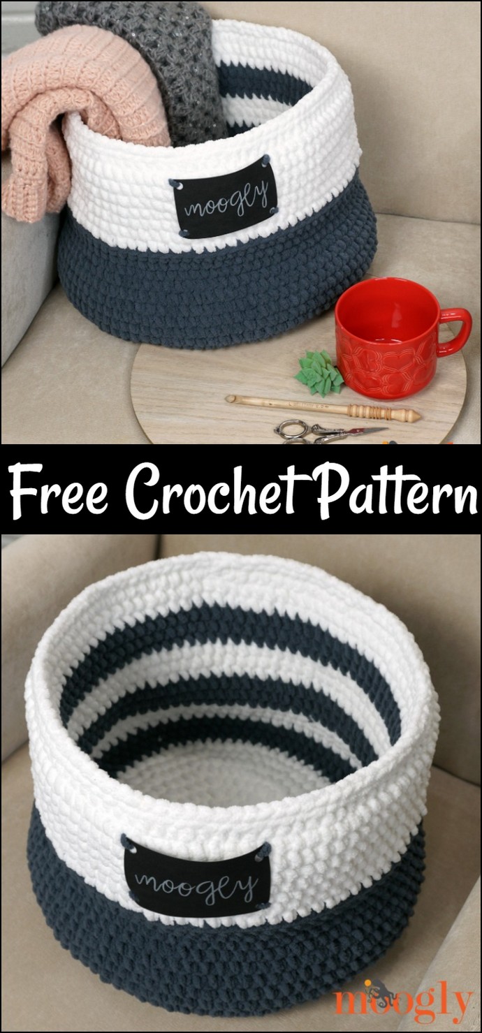 Free Crochet Simple Home Basket