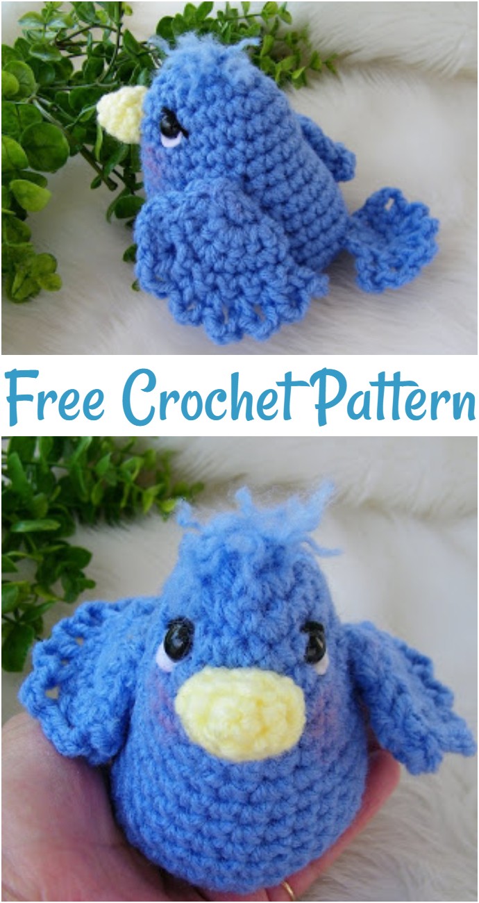 Free Simply Cute Blue Bird Crochet Pattern