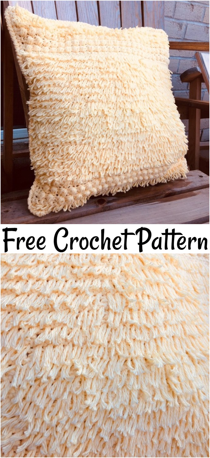 Fringe Pillow Free Crochet Pattern