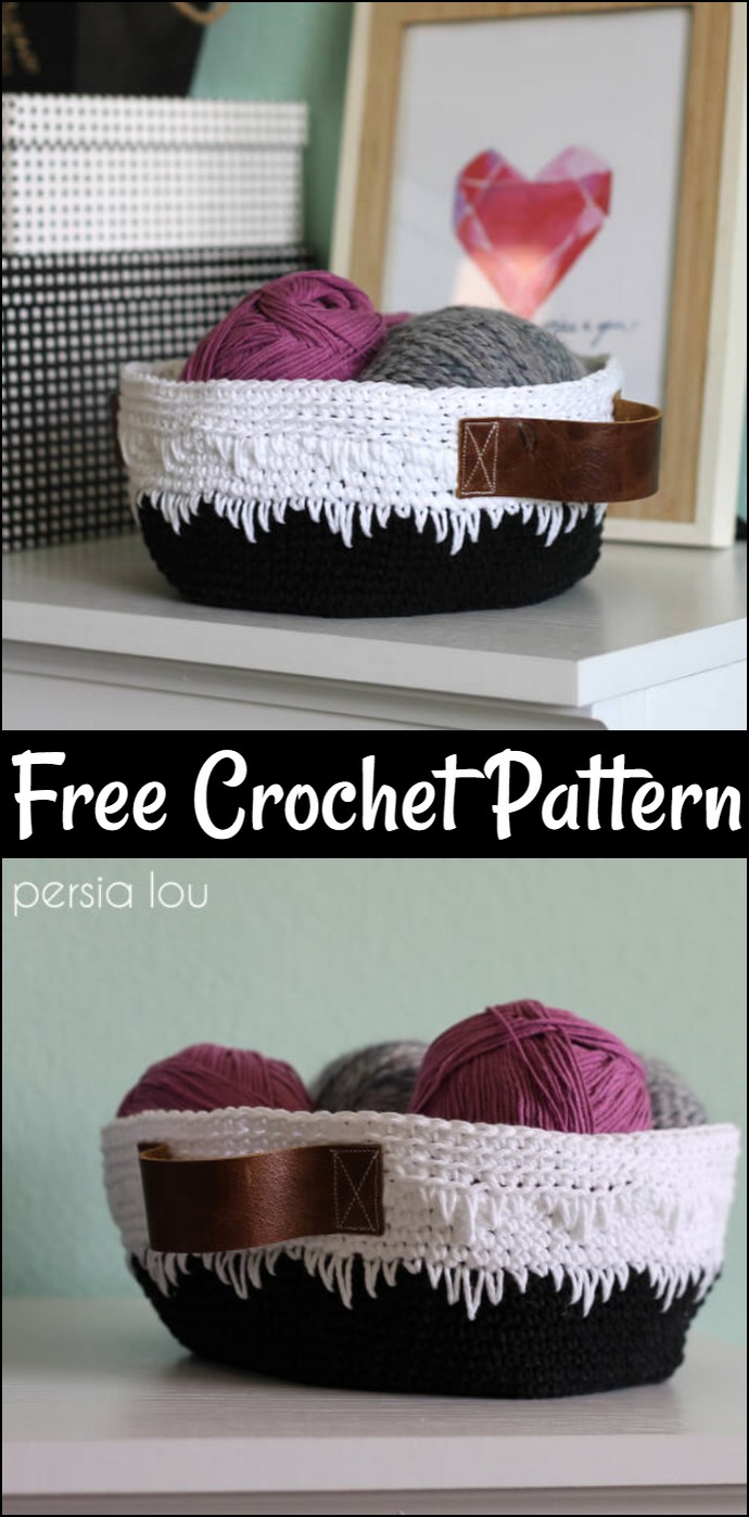 Geometric Crochet Basket Pattern