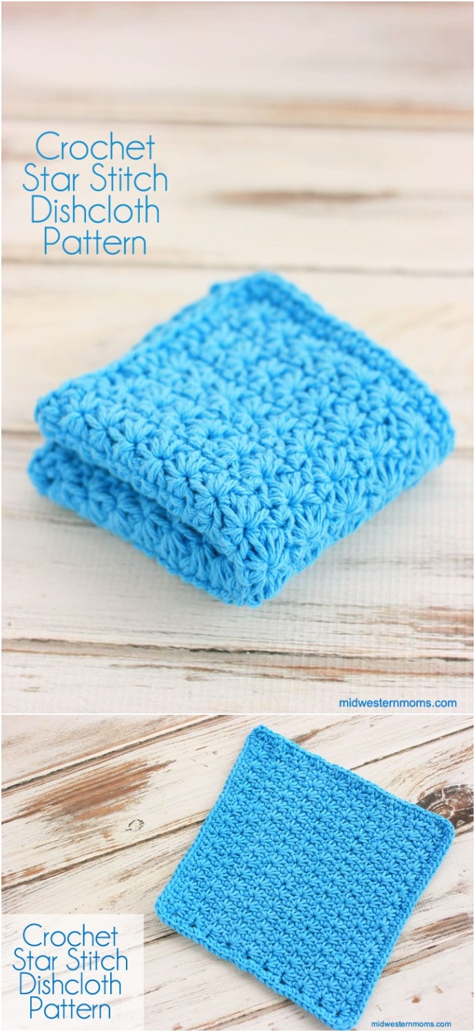 How To Crochet A Star Stitch Dishcloth