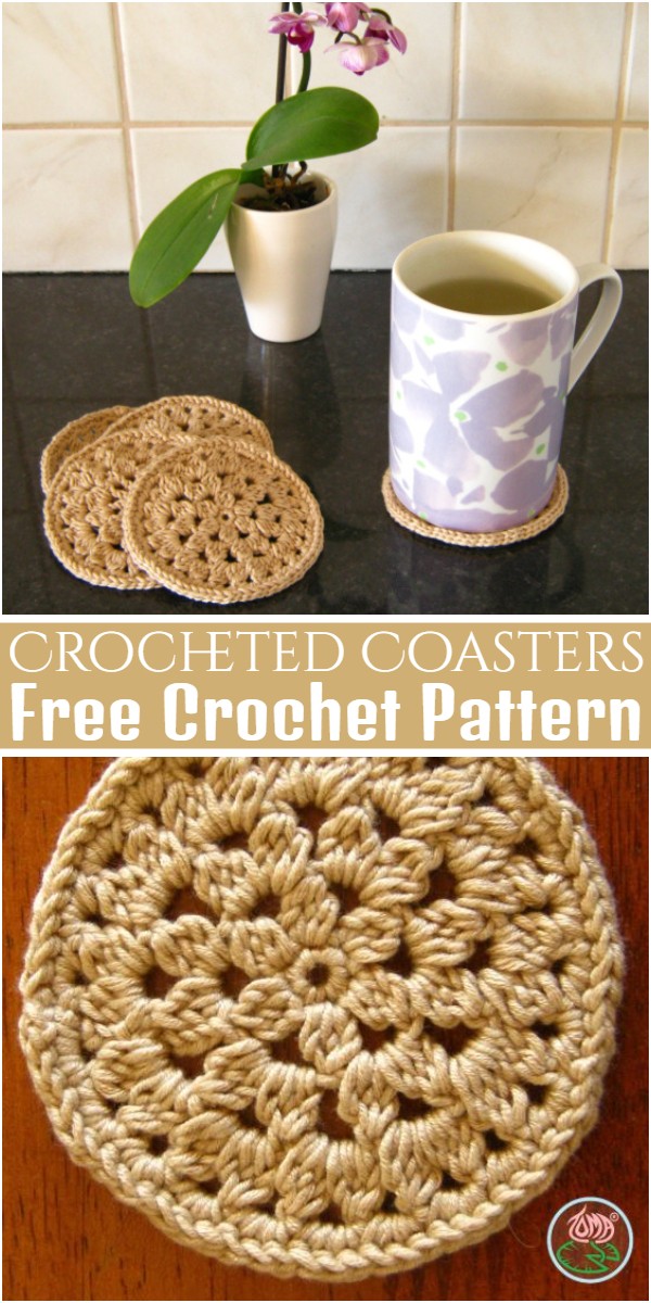 Free Pattern Crocheted Coasters