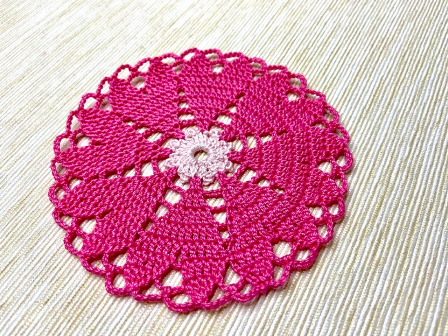 Hearts doily