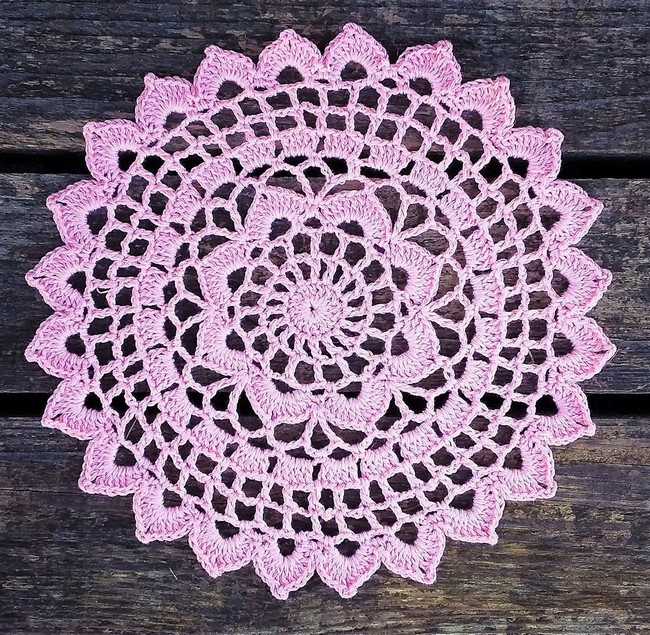 Soft Pink Lace Doily