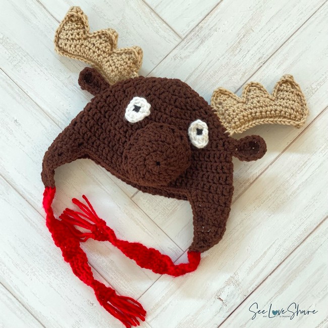 Baby & Kiddo Moose Hat