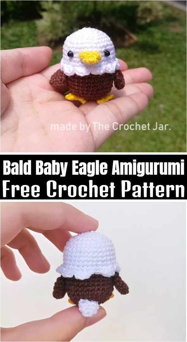 Bald Baby Eagle Amigurumi Free Crochet Pattern