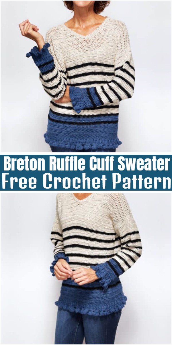 Breton Ruffle Cuff Sweater