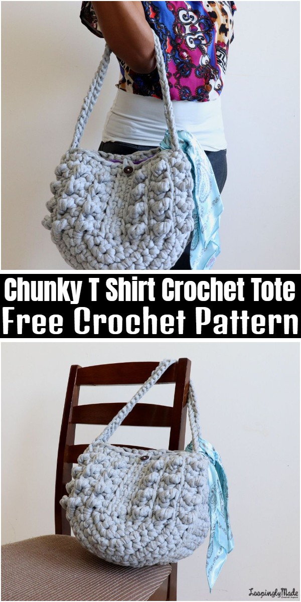 Chunky T Shirt Crochet Tote