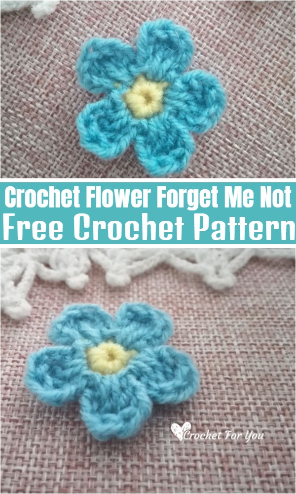 Crochet Flower Forget Me Not