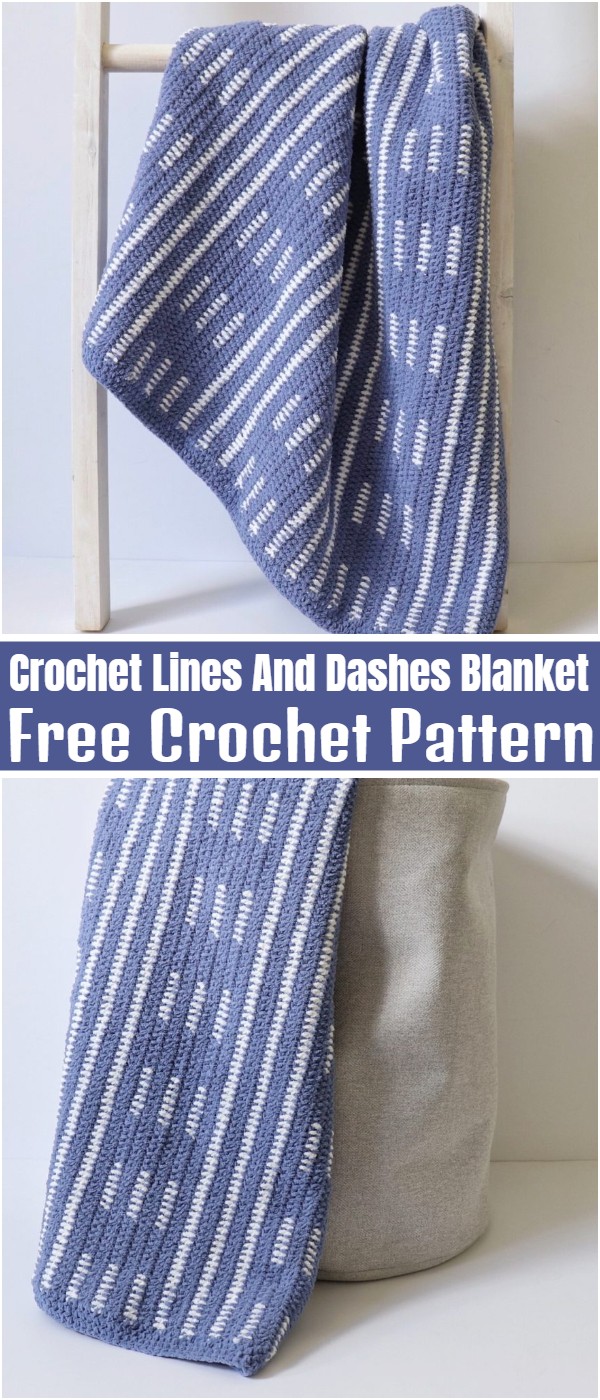 Crochet Lines And Dashes Blanket