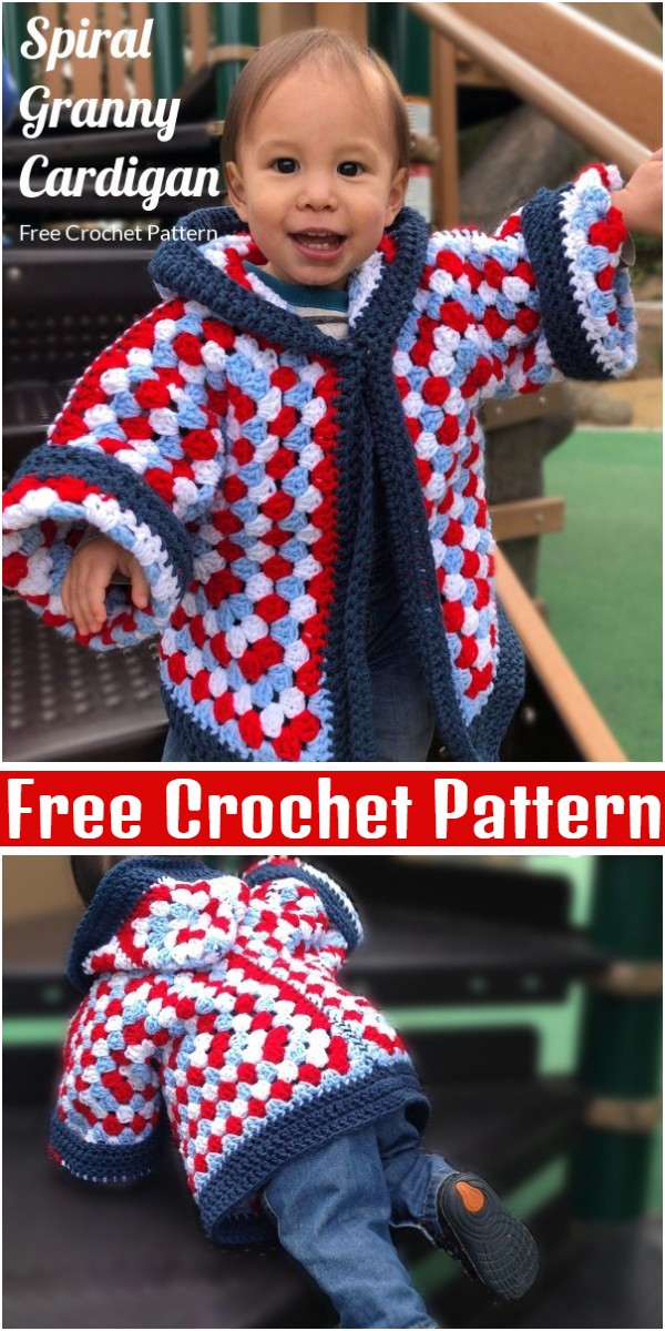 Hexagon Granny Square Hooded Cardigan Pattern