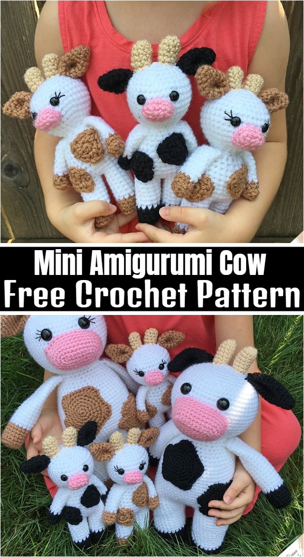 Mini Amigurumi Cow Free Crochet Pattern