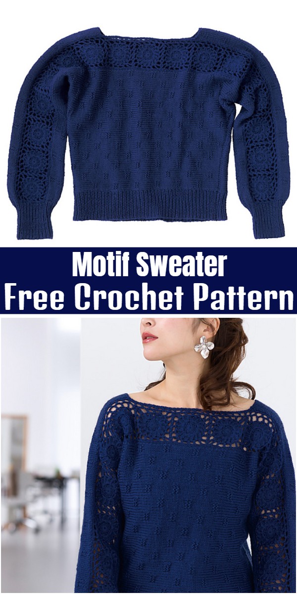 Motif Sweater Free Crochet Pattern