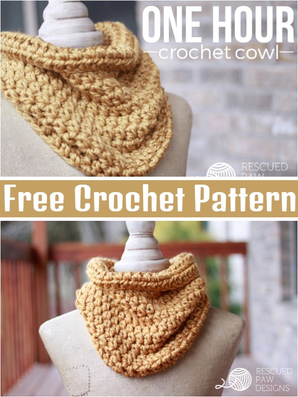 Quick One Hour Cowl Crochet Pattern