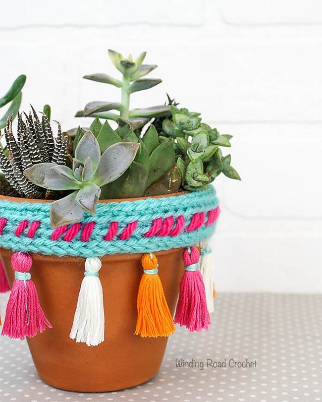 Tassel Plant Pot Rim Cover