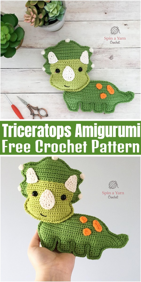 Triceratops Amigurumi Free Crochet Pattern