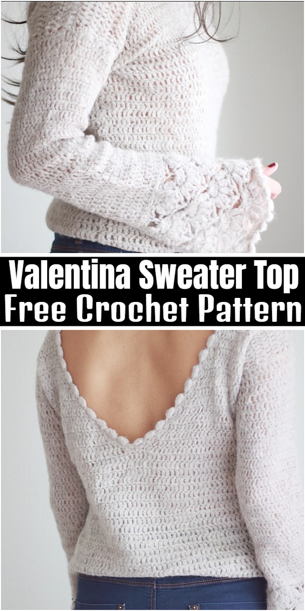 Valentina Sweater Top Free Crochet Pattern