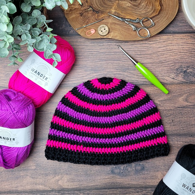 Wander Around Casual Striped Beanie