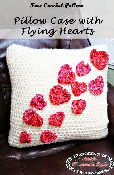 Free Crochet Pillowcase With Hearts Pattern