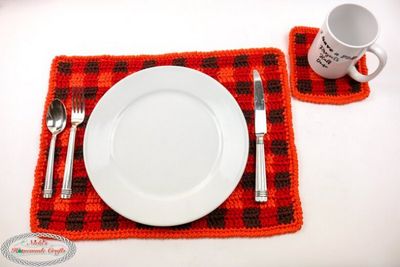 Free Crochet Simple Plaid Coasters Pattern